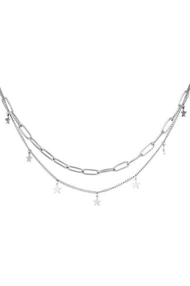 Necklace Chain Star Silver Color Stainless Steel h5 