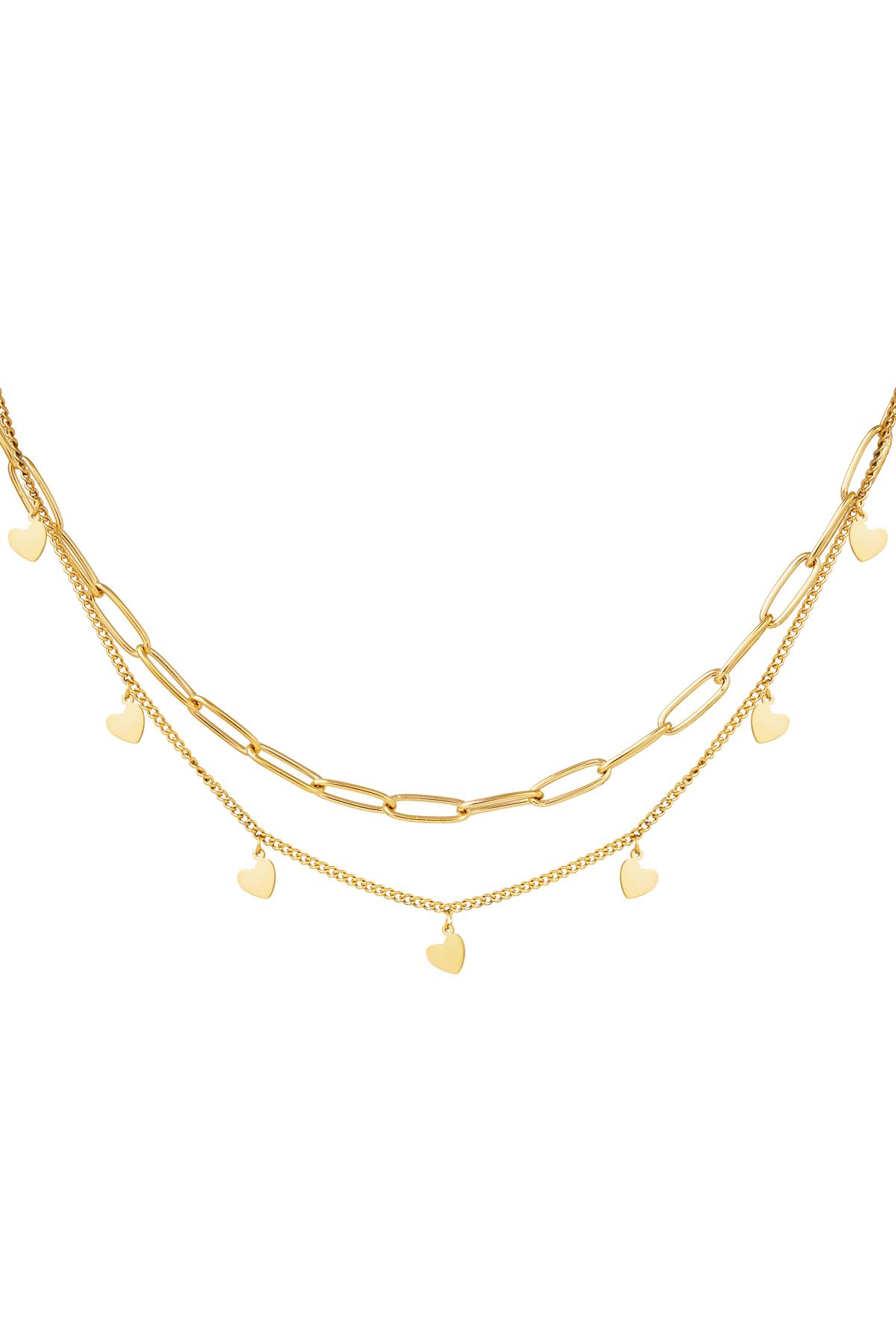 Necklace Chain My Heart Silver Color Stainless Steel