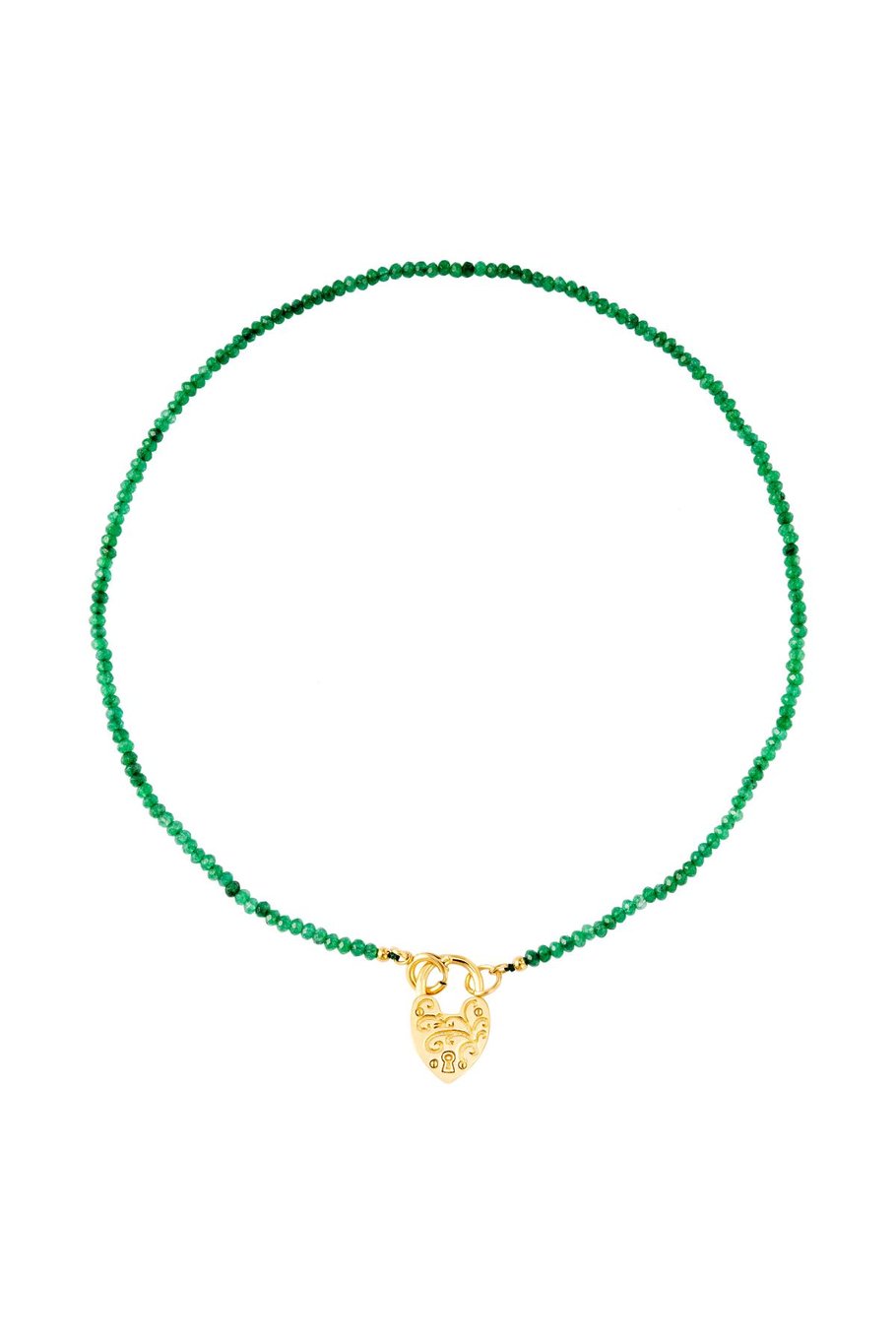 Beaded necklace lock Green Stainless Steel 