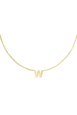 Gold color / Stainless steel necklace initial W Gold color Picture2