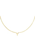 Gold color / Stainless steel necklace initial Y Gold color Picture3