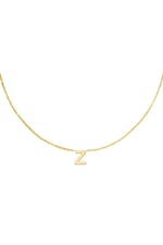 Gold color / Stainless steel necklace initial Z Gold color Picture4