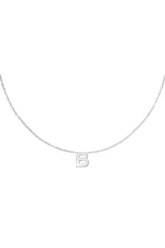 Silver color / Stainless steel necklace initial B Silver color Picture12