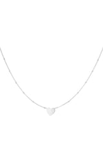 Silver color / Minimalistic necklace heart Silver Color Stainless Steel Picture2