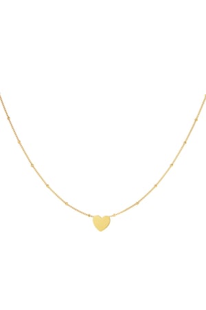 Minimalistic necklace heart Gold Color Stainless Steel h5 