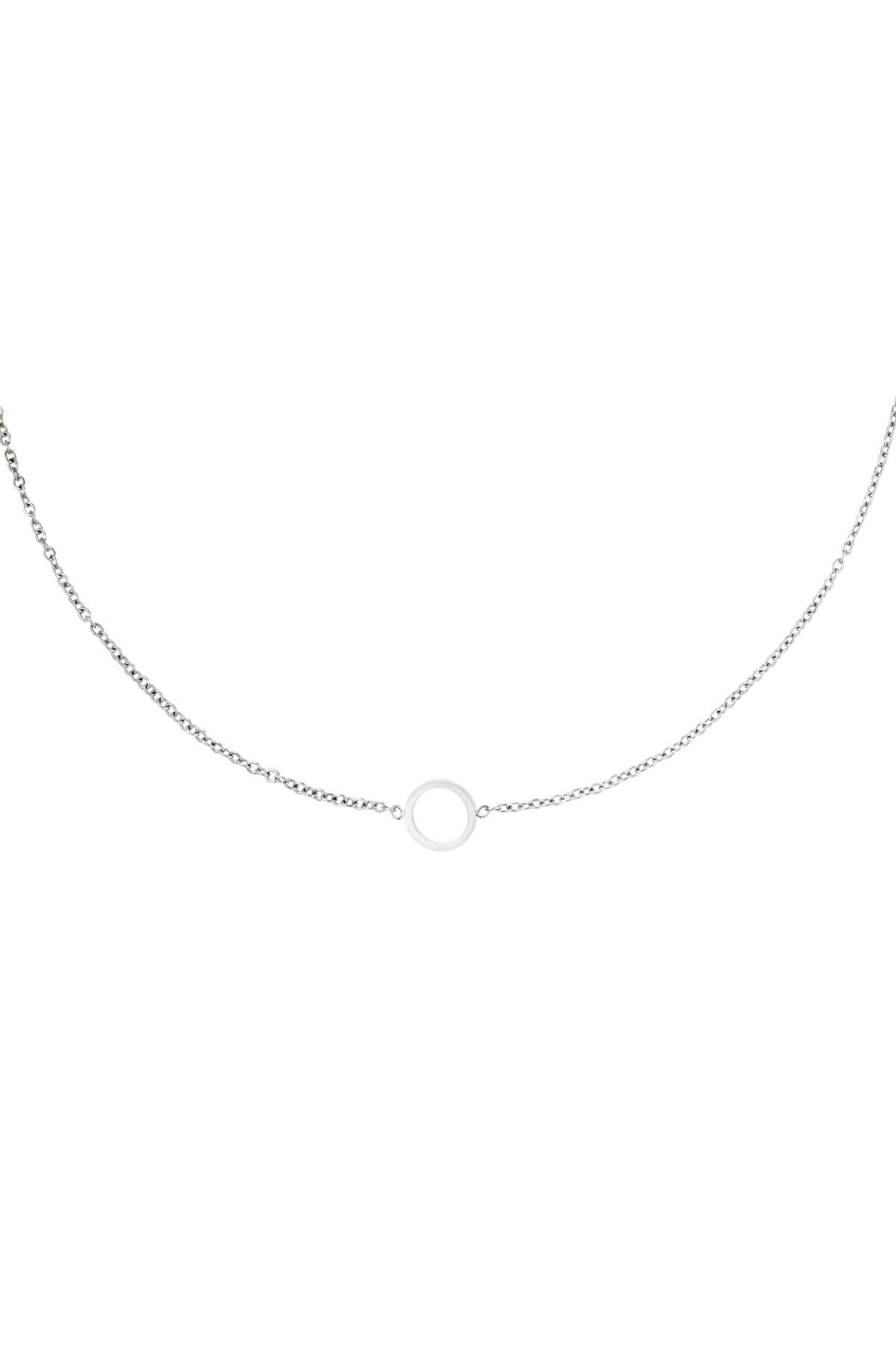 Minimalistic necklace open circle Gold Color Stainless Steel