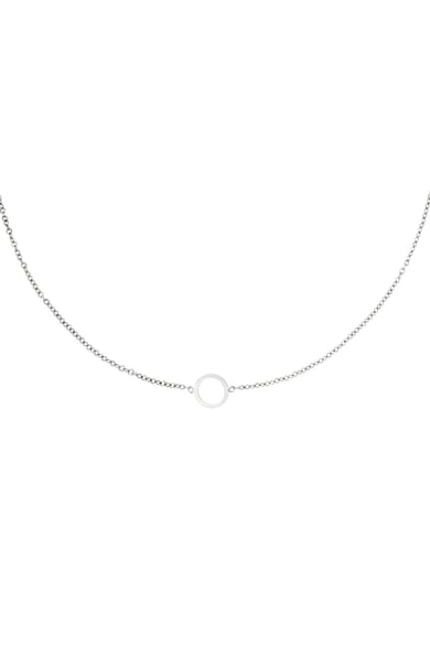 Minimalistic necklace open circle Gold Color Stainless Steel h5