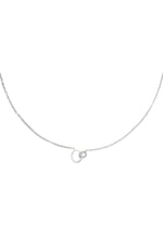 Silver color / Necklaces connected circles Silver Color Stainless Steel Picture2