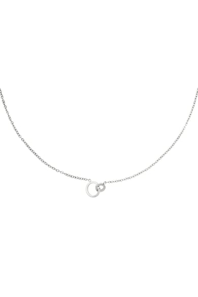 Necklaces connected circles Gold Color Stainless Steel h5 