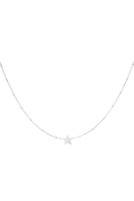 Silver color / Stainless steel necklace star Silver color Picture2