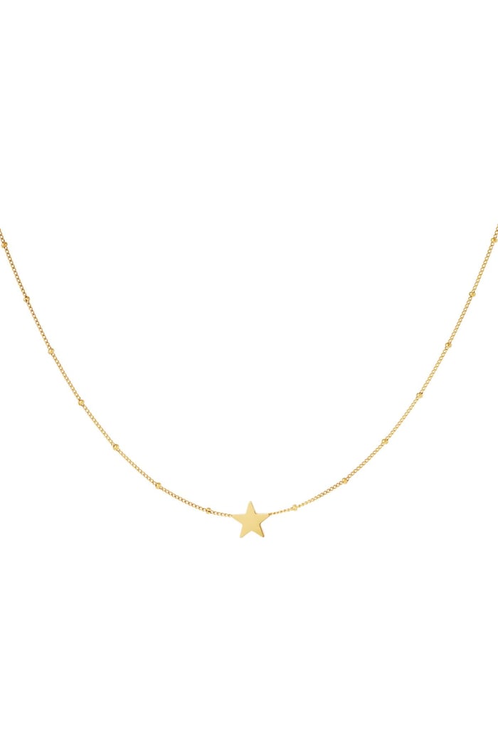 Stainless steel necklace star Gold color 