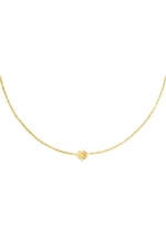 Gold color / Stainless steel necklace clover Gold color 