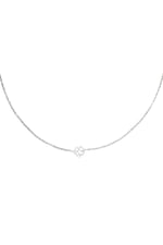 Silver color / Necklace open clover Silver Color Stainless Steel 