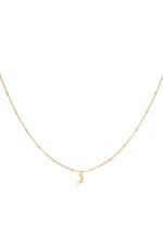 Gold color / Stainless steel necklace Half Moon Gold color Picture2