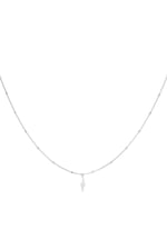 Silver color / Necklace bolt of lightning Silver Color Stainless Steel 