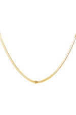 Gold color / Stainless steel necklace with little flower Gold color 