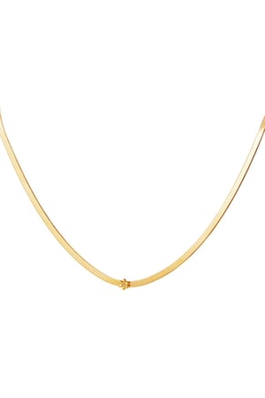 Stainless steel necklace with little flower Gold color h5 