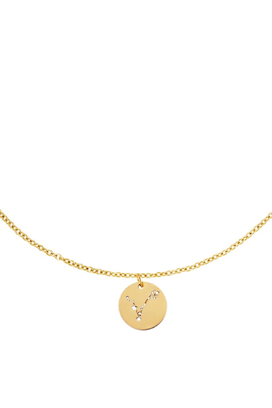 Kolye burcu Koç Gold Stainless Steel Resim2