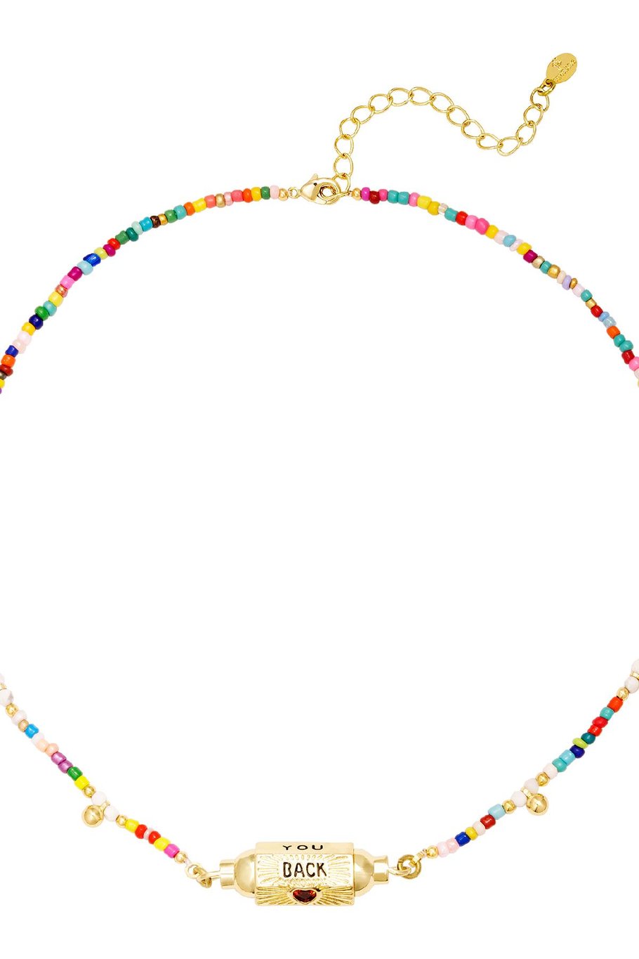 Beaded necklace with bead Multi Copper Picture3