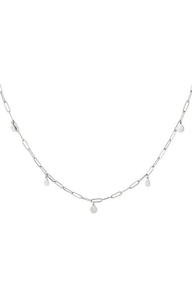 Stainless steel necklace confetti Silver color h5 