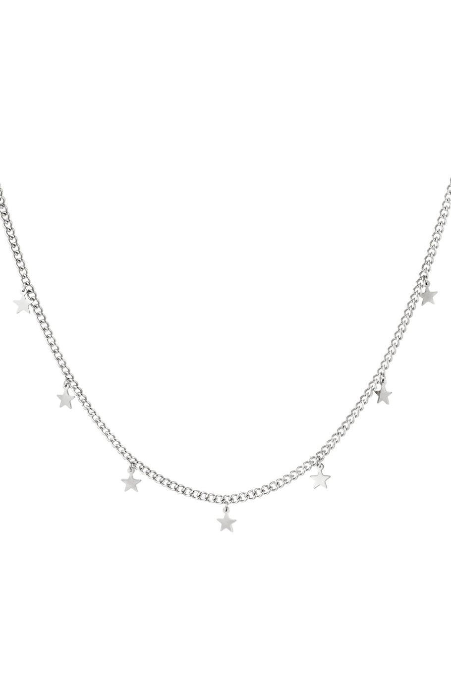 Necklace little stars Silver Color Stainless Steel 