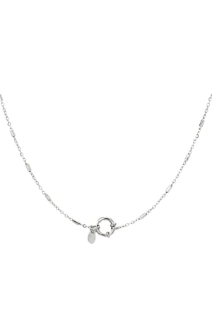 Stainless steel necklace Silver color h5 