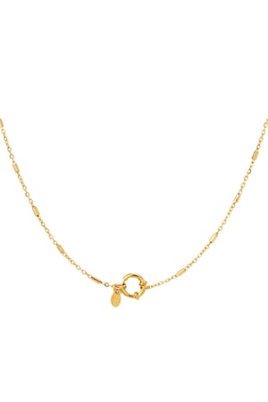 Stainless steel necklace Gold color h5 