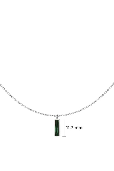 Collar con dije verde Plata Acero inoxidable h5 Imagen4