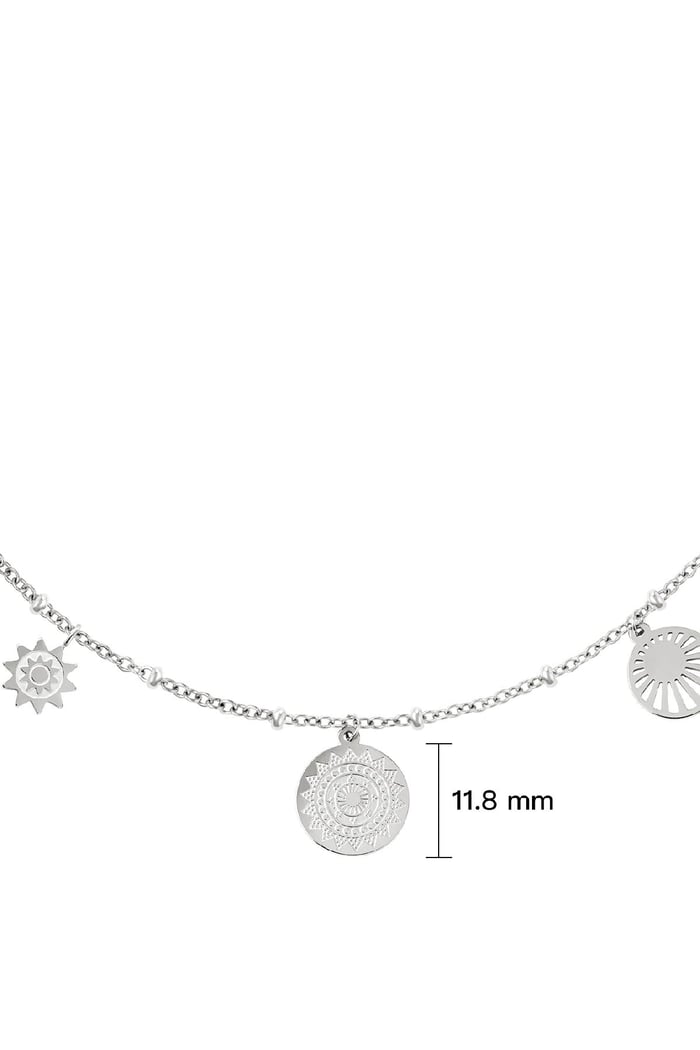 Necklace solar Silver Color Stainless Steel Picture2