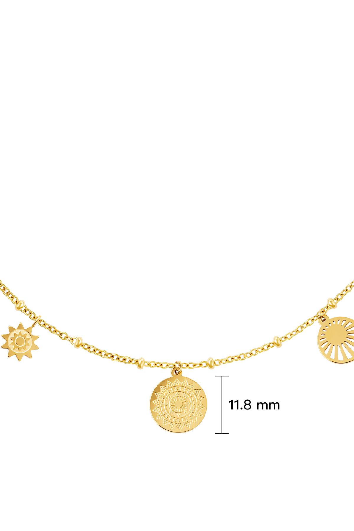 Necklace solar Gold Color Stainless Steel h5Picture3