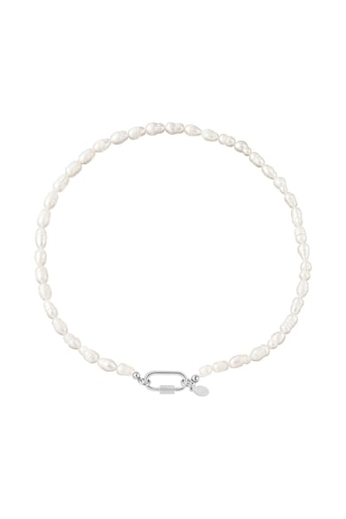 Pearl necklace with oval closure Gold Color Pearls h5 