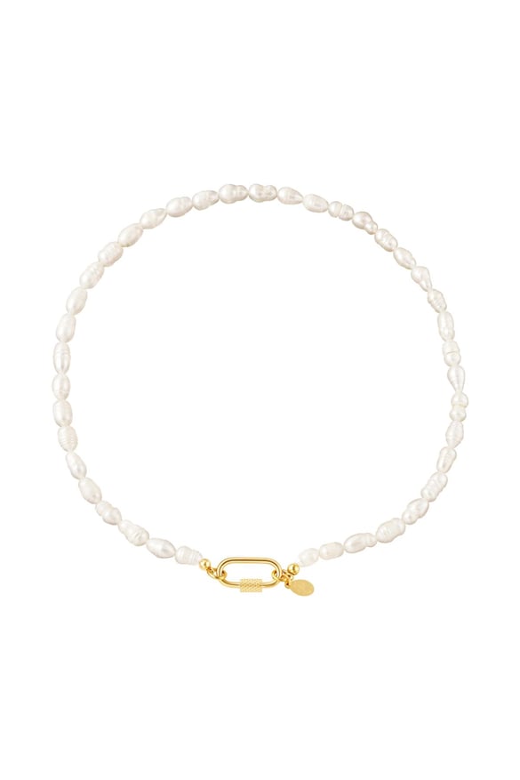 Collana di perle con chiusura ovale Gold Pearls
