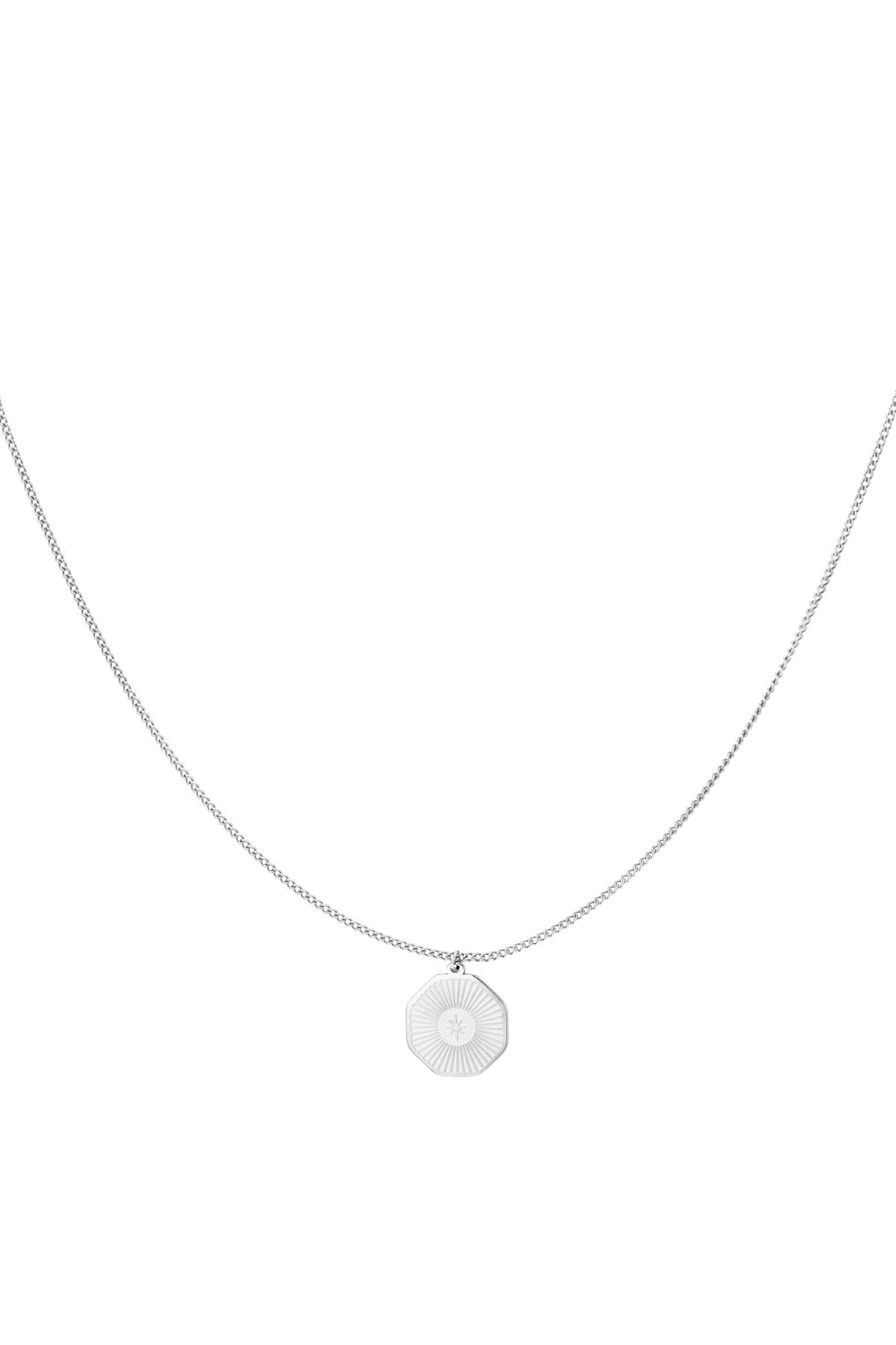 Charm necklace Silver Color Stainless Steel