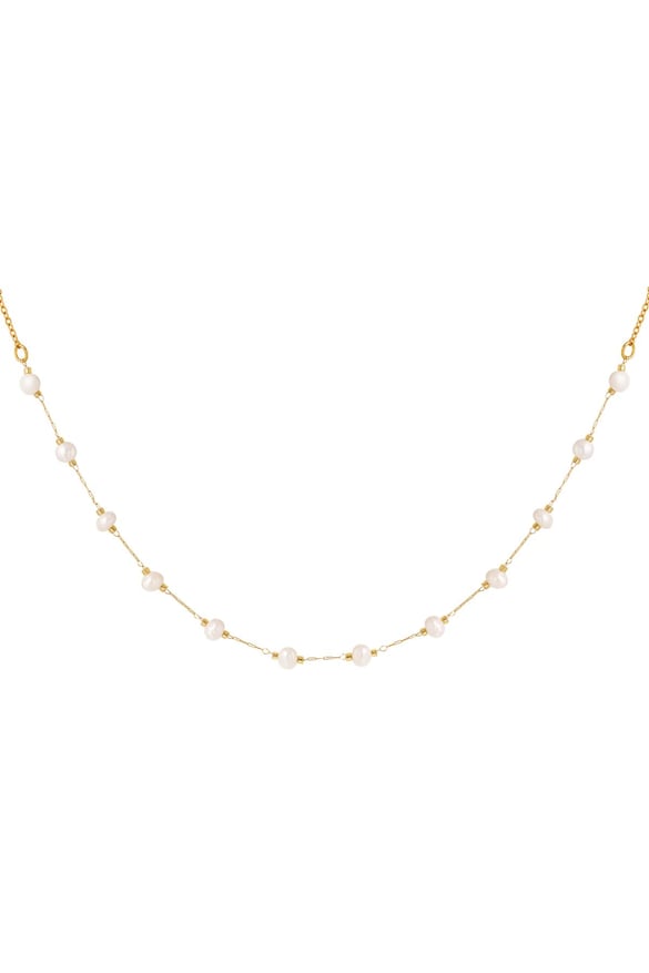 Necklace sweet pearl  Gold Color Stainless Steel 2