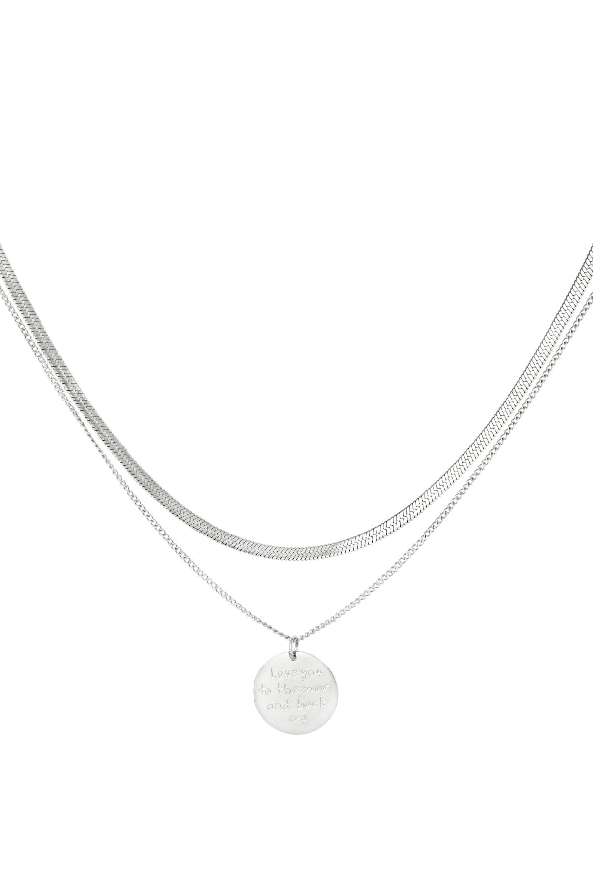 Stainless steel necklace Silver color