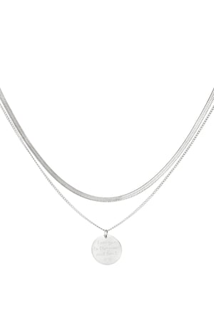 Stainless steel necklace Silver color h5 