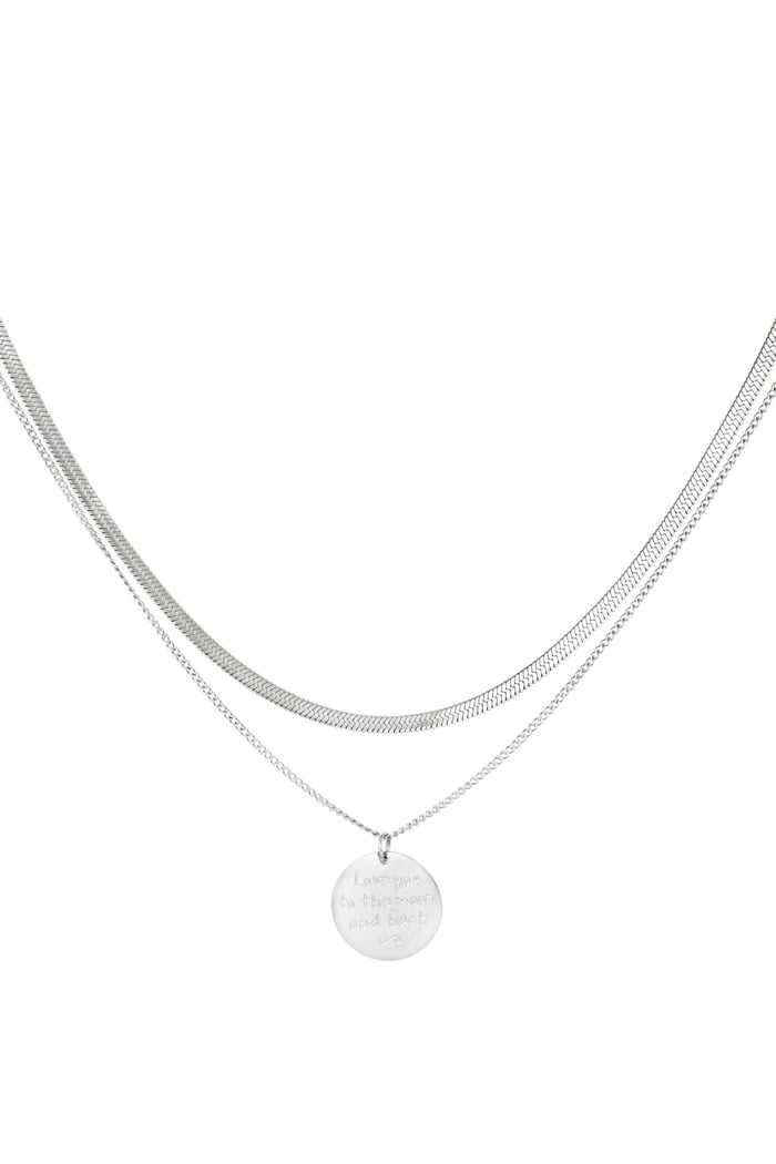 Stainless steel necklace Silver color 