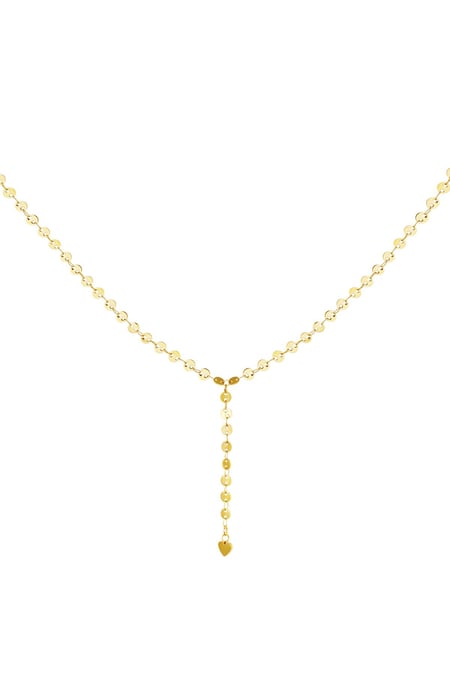 Stainless steel Y-chain necklace Gold color 2