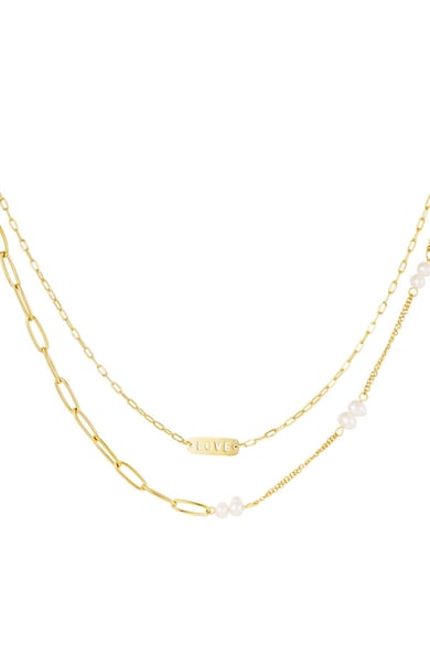 stainless steel necklace love  h5 