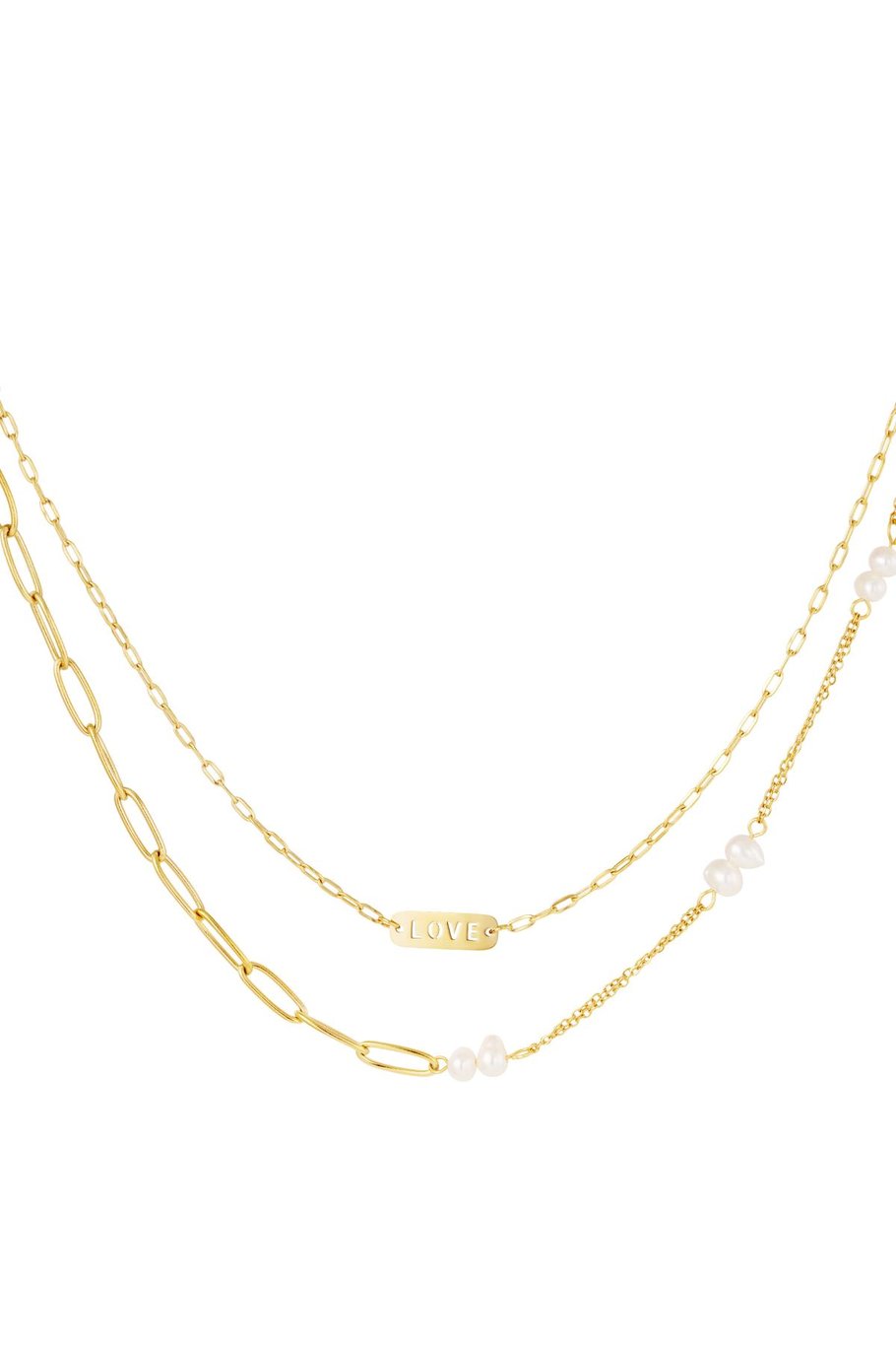 stainless steel necklace love  