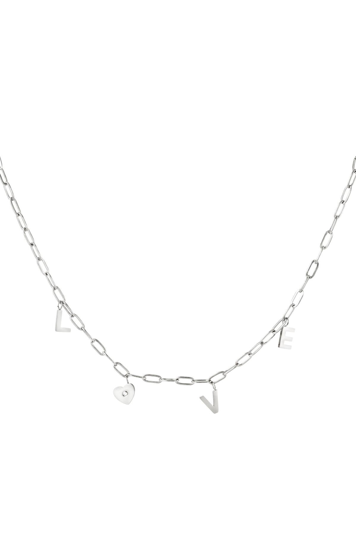 Necklace Love Heart Gold Color Stainless Steel