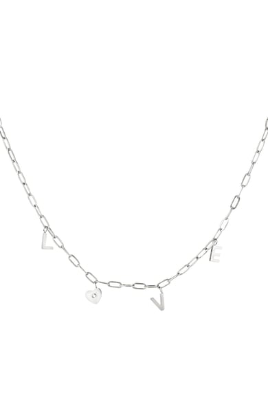 Necklace Love Heart Gold Color Stainless Steel h5