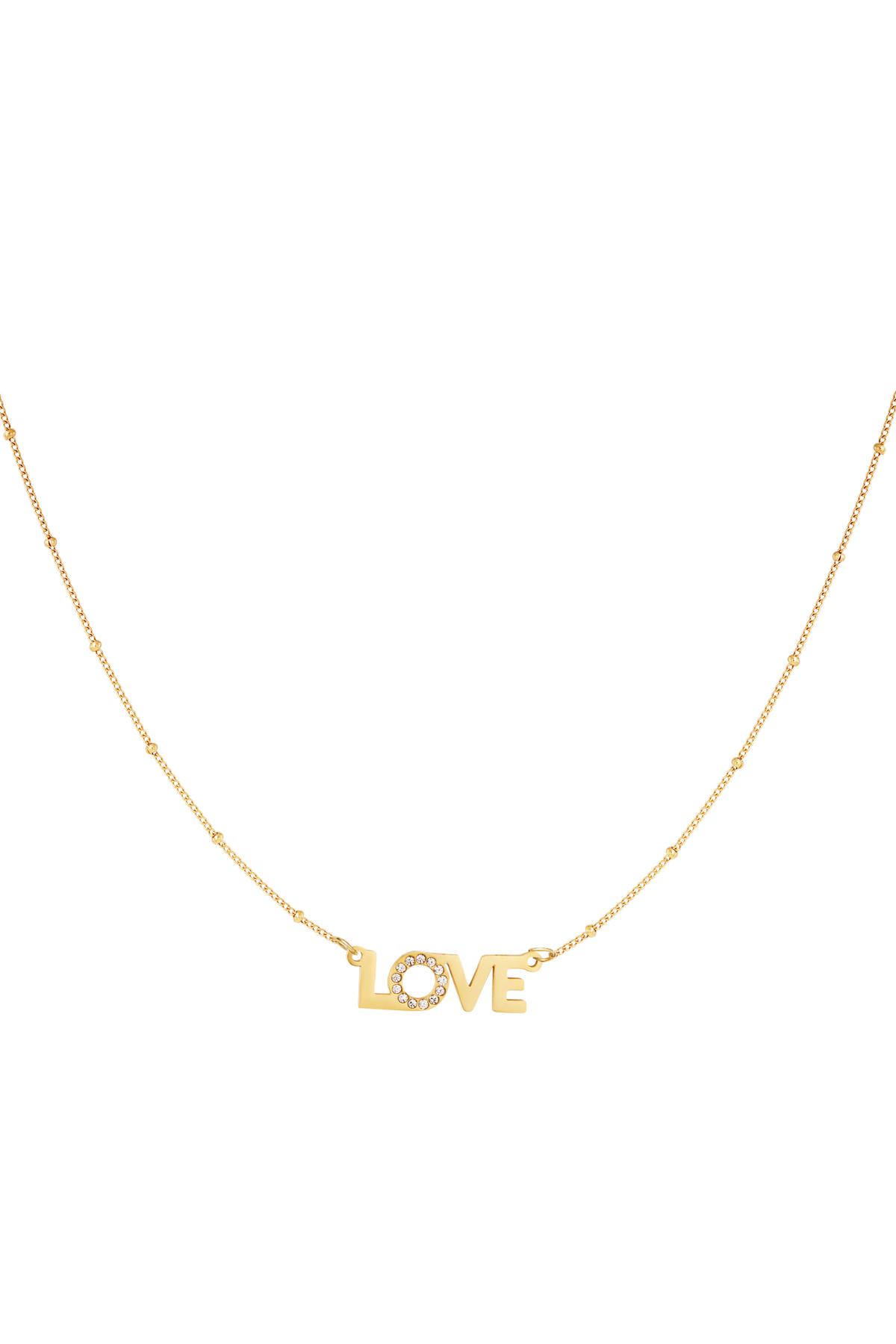stainless steel necklace love