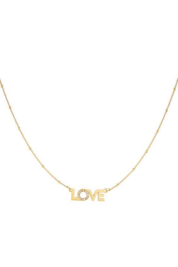 stainless steel necklace love  2