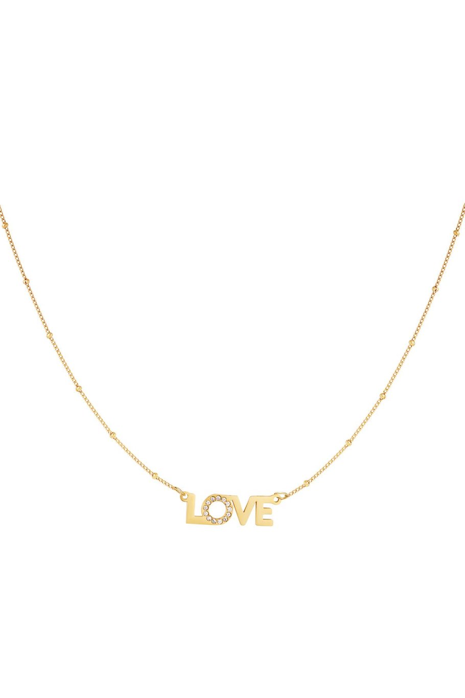 stainless steel necklace love  