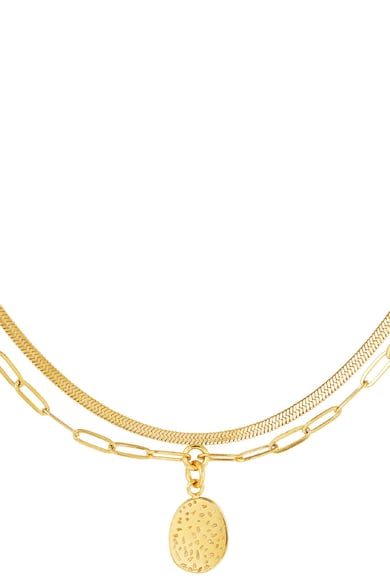 Halskette Handauge Goldfarbe Edelstahl h5 Bild2