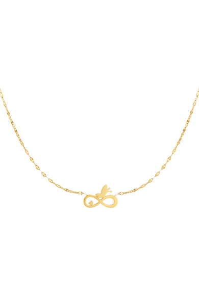 Necklace infinity Gold Color Stainless Steel h5 