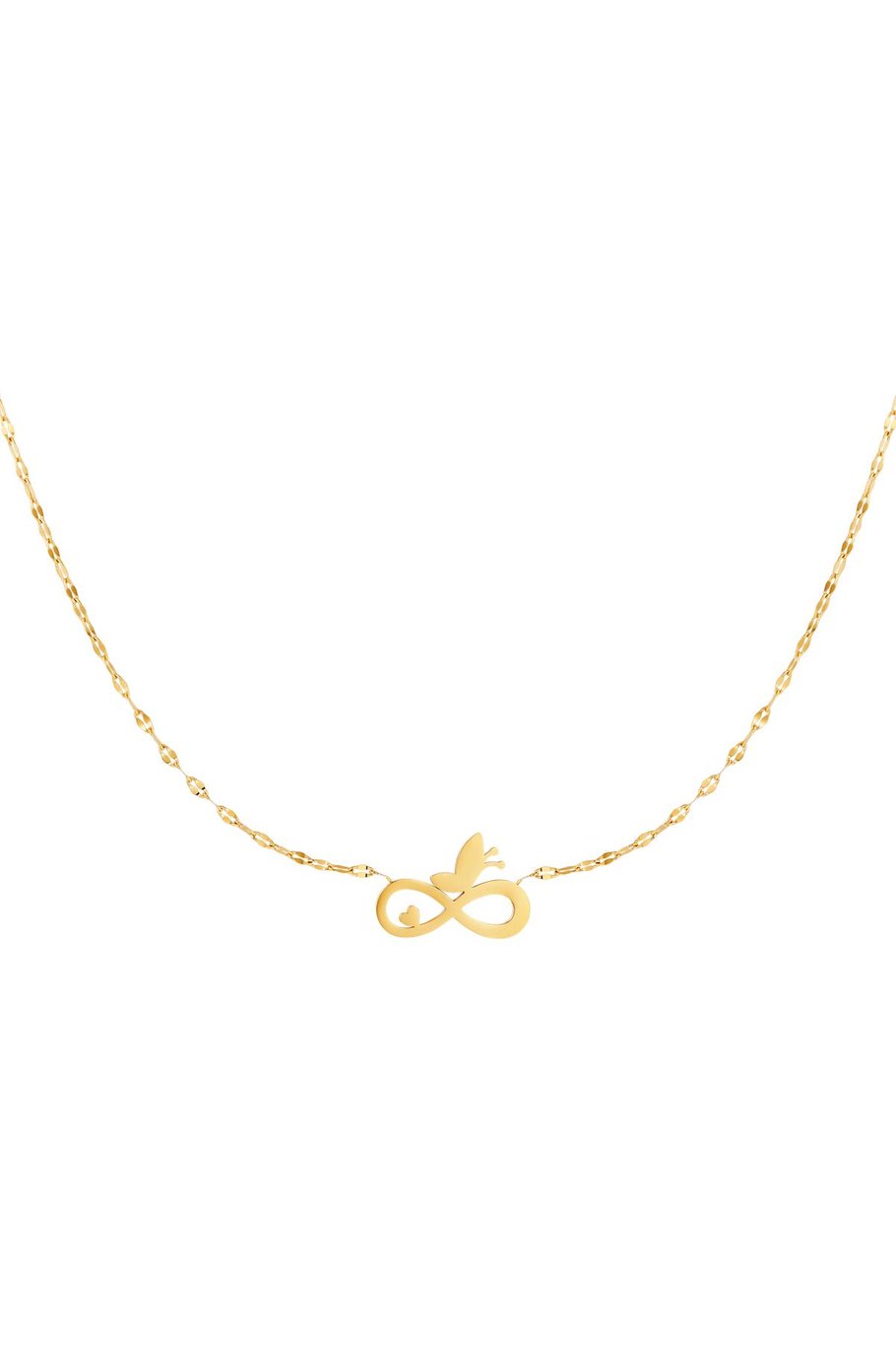 Necklace infinity Gold Color Stainless Steel 
