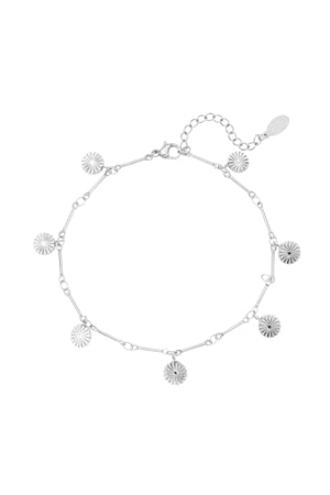 Stainless steel anklet circle Silver color h5 