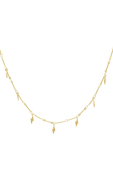 stainless steel necklace lightning bolt  h5 